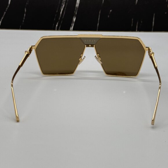 NEW SPP076V 400G PHILIPP PLEIN STUD GOLD MEN PHILIPP PLEIN SUNGLASSES - Picture 7 of 11